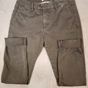 Distressed 98% cotton 28 mos mosh army‎ green dress pant with ankle cuff